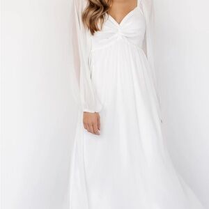 Baltic Born White Long Sleeve Dress